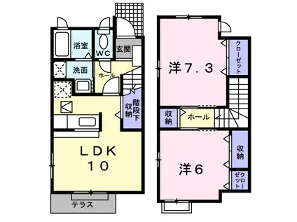 アットホーム桜が丘(2LDK/1階)の間取り写真