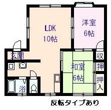ヴィラ丹波屋A(2LDK/1階)の間取り写真