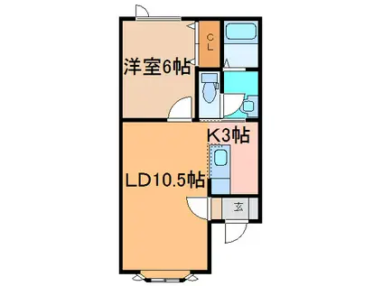 CELEBI・II(1LDK/1階)の間取り写真