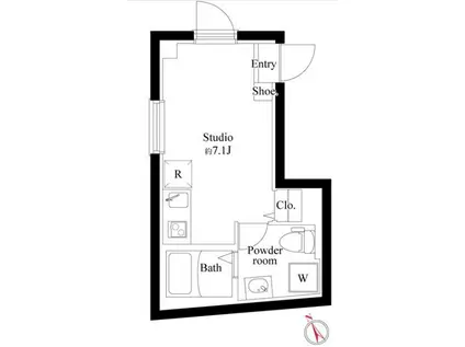 プランドール北千住(ワンルーム/3階)の間取り写真