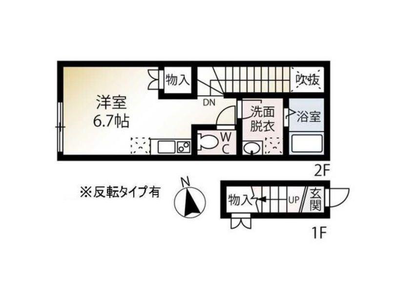 MQUARTO秋津(ワンルーム/2階)の間取り写真
