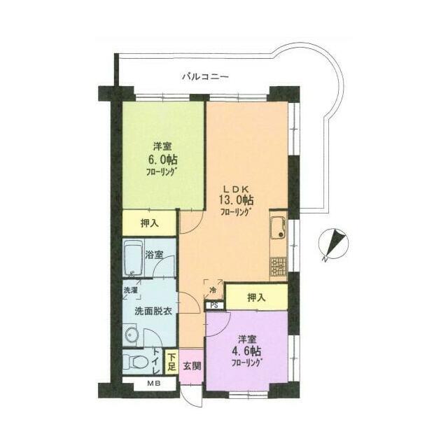 NC FLAT(2LDK/2階)の間取り写真