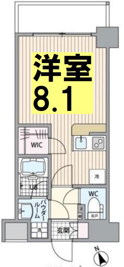 オーキッドレジデンス船橋本町(1K/5階)の間取り写真