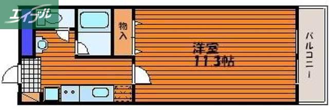 ピュアベルデ南方(1K/3階)の間取り写真