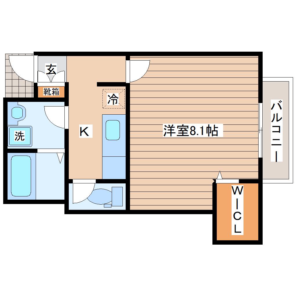 ソレイユパルク11番館(1K/1階)の間取り写真