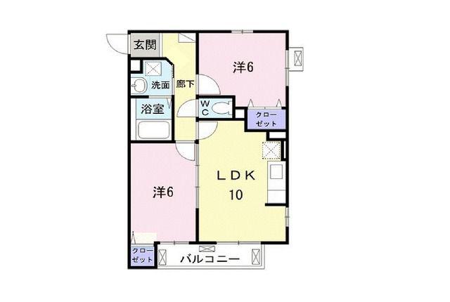 サン・ブローテ(2LDK/4階)の間取り写真