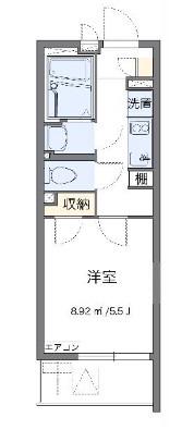 クレイノトルース IV(1K/1階)の間取り写真