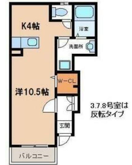 パルフェ和泉(ワンルーム/1階)の間取り写真