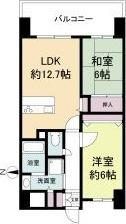 LA DOUCEUR山王(2LDK/6階)の間取り写真