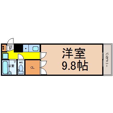 シティライフ池下(1K/1階)の間取り写真
