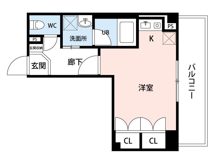 I・Sビル(1K/3階)の間取り写真