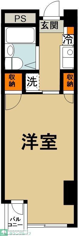 パルティーレ熊谷(1K/5階)の間取り写真