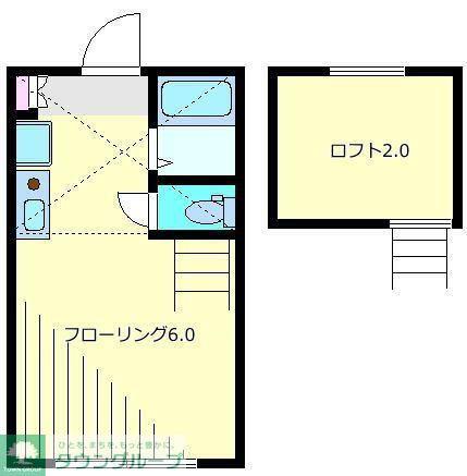 グランフェリオ相模原(ワンルーム/1階)の間取り写真