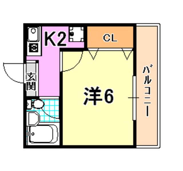 シャルムMITI(1K/3階)の間取り写真