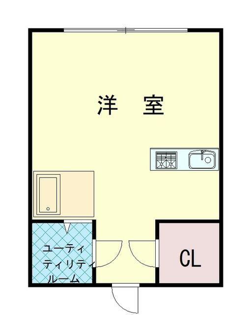 シャンブル英美IV(ワンルーム/3階)の間取り写真