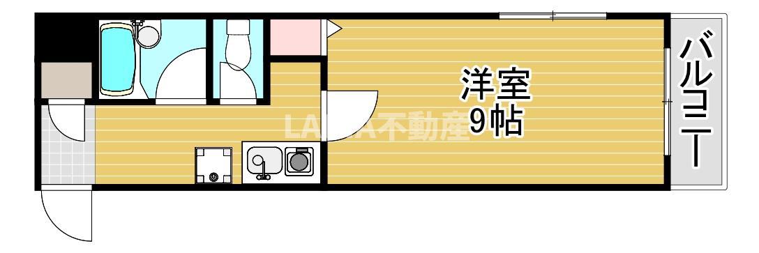 ベルエキップオグラン(1K/6階)の間取り写真