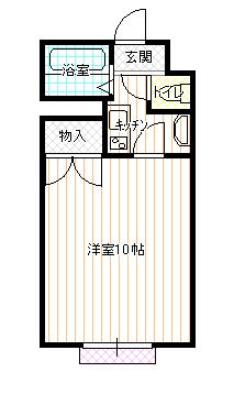 バルパレーアトリエⅠ(1K/1階)の間取り写真