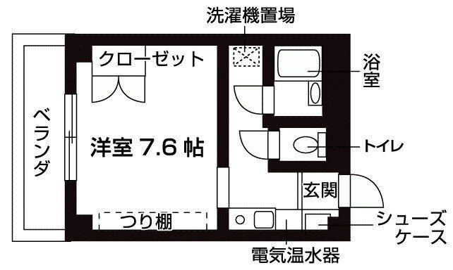 セーラム白石(1K/5階)の間取り写真