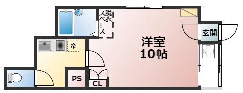 YSエスポワール(1K/1階)の間取り写真