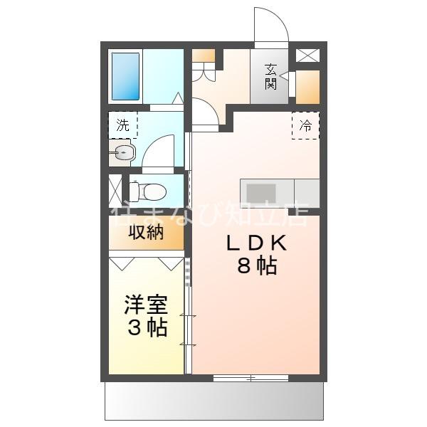 サンビレッヂさくらC(1LDK/1階)の間取り写真