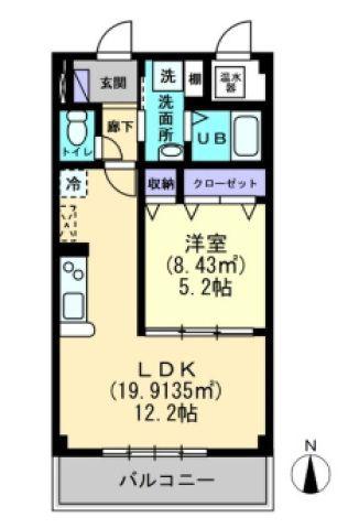 イクエーションスペース(1LDK/1階)の間取り写真