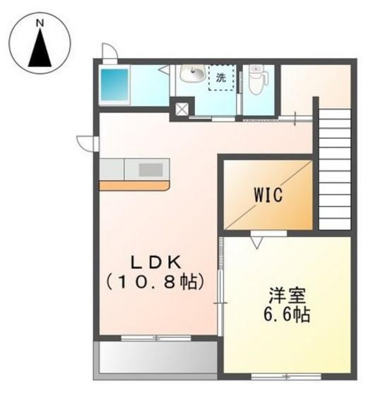 フレシール(1LDK/2階)の間取り写真