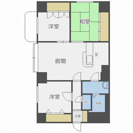 クレア東札幌(3LDK/6階)の間取り写真