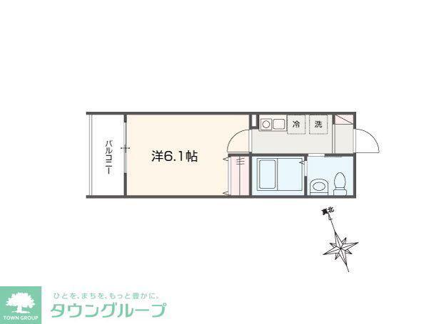 MELLAS志木(1K/1階)の間取り写真