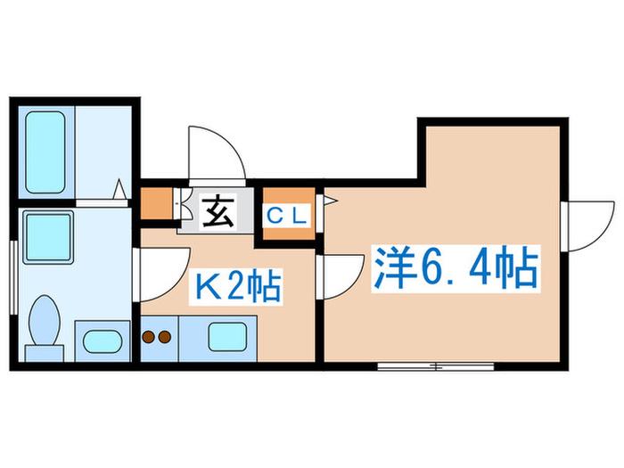 BOOKMARK西新宿(1K/3階)の間取り写真