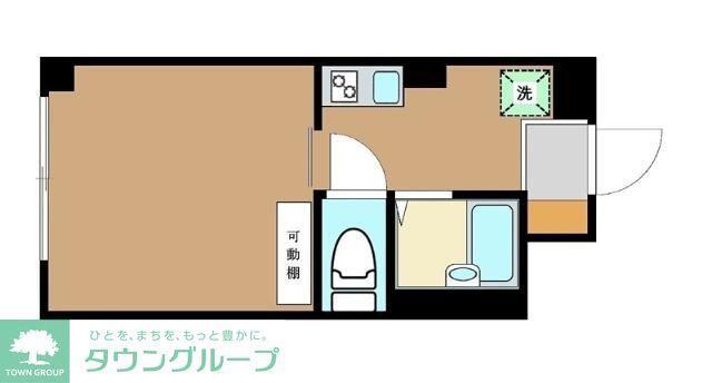 シェモアII(1K/1階)の間取り写真