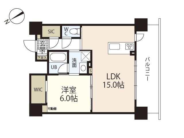 リッチコートK(1LDK/5階)の間取り写真