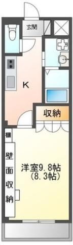 シティ・スター北佐古(1K/3階)の間取り写真