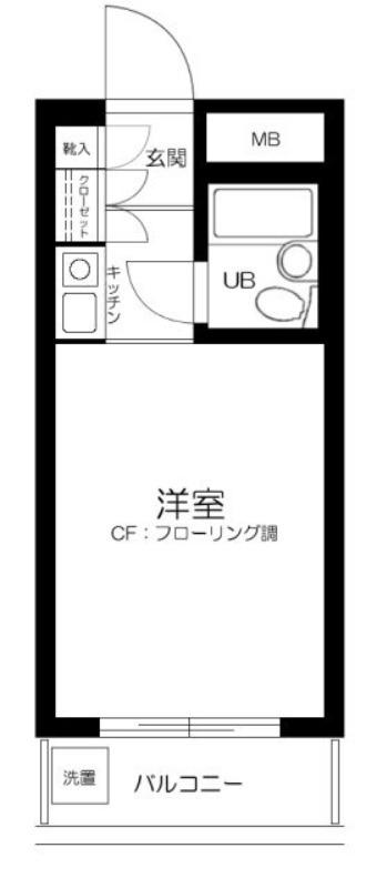 ラヴィール池上(ワンルーム/4階)の間取り写真