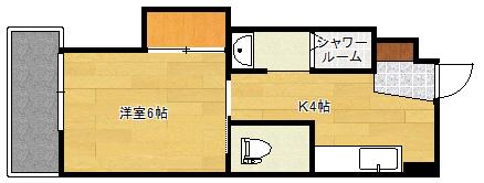 メゾンうえだ(1DK/3階)の間取り写真