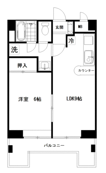 アスクレピオス(1LDK/3階)の間取り写真