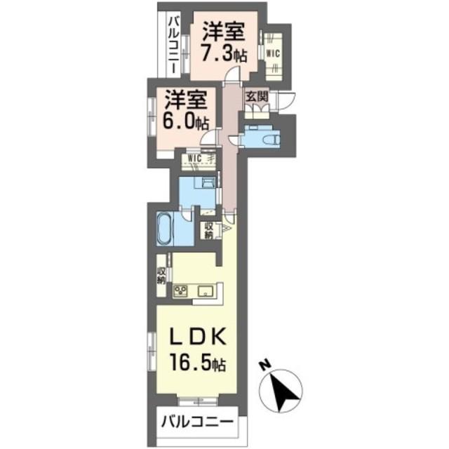 ニゲラパレス(2LDK/1階)の間取り写真