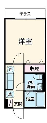 アンソレイエ鴻巣(1K/3階)の間取り写真