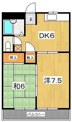 メゾンYS(2DK/3階)の間取り写真