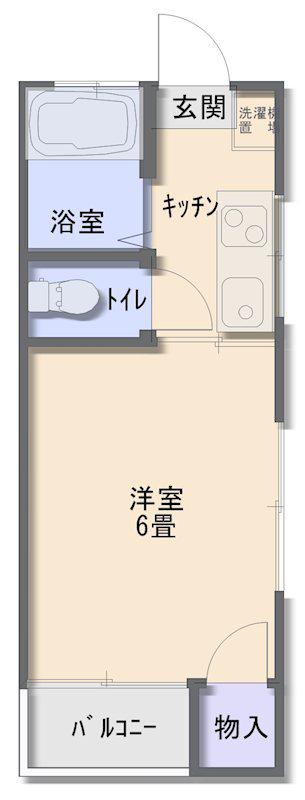 第2メゾンさつき(1K/2階)の間取り写真