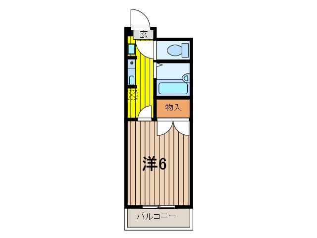 アルカディア常盤(1K/3階)の間取り写真