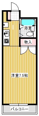 グレイス旭(1K/3階)の間取り写真
