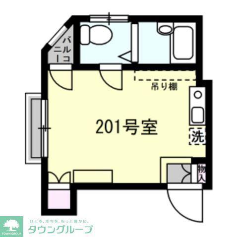 メゾン イーストII(ワンルーム/2階)の間取り写真
