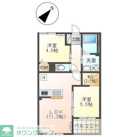 エスポワール(2LDK/3階)の間取り写真