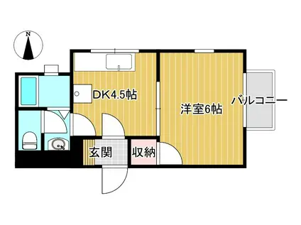 EXCEED エクシード(1DK/3階)の間取り写真