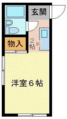 メゾンライオンA棟(1K/1階)の間取り写真
