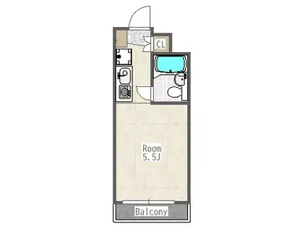 TOP長津田第2(ワンルーム/4階)の間取り写真
