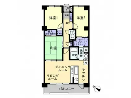 コアマンション保田窪(3LDK/2階)の間取り写真
