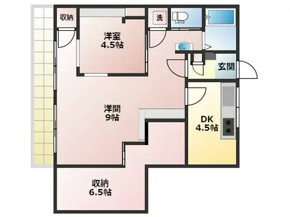 MIKIHOUSEII(2DK/4階)の間取り写真