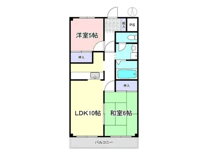 マリポーサ(2LDK/3階)の間取り写真