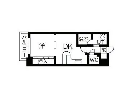 DOMUS21(1DK/8階)の間取り写真